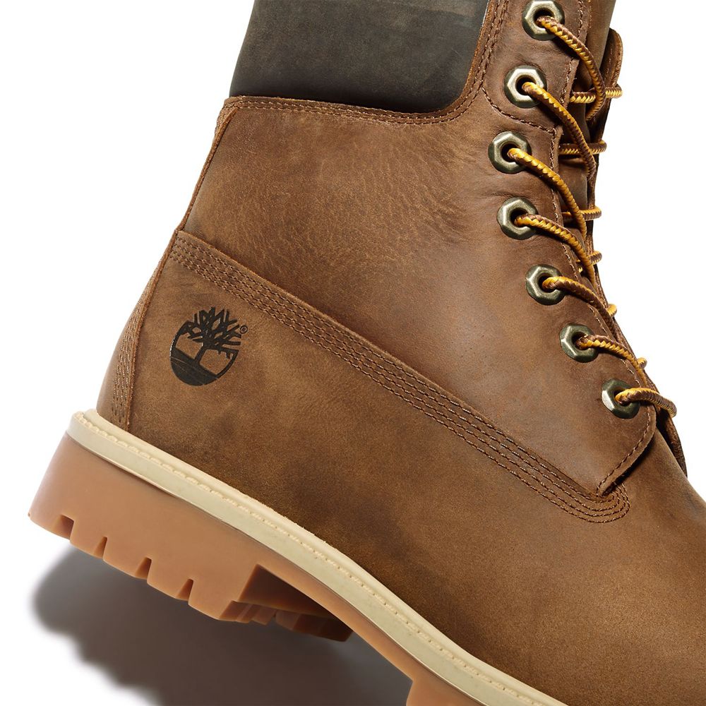 Bocanci 6-Inch Timberland Barbati Maro - Heritage Ek+ Waterproof - Romania - NBGQFM965